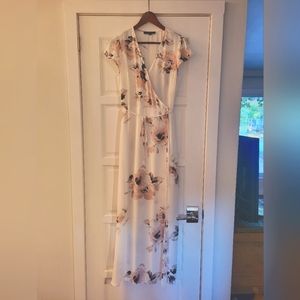 Wrap-Style Floral Maxi Dress